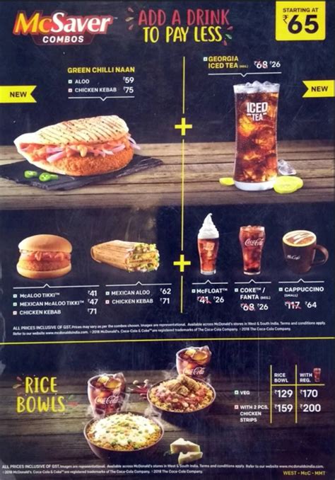 Menu At Mcdonald S Mumbai Om Sai Plaza