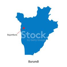 Vector De Stock De Mapa Detallado Vector De Burundi Y Ciudad Capital