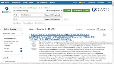 Finding Scholarly Articles In Ebscohost Youtube