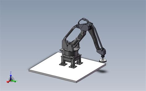 工业搬运机器人3d数模图纸 Solidworks设计 附step Solidworks 2018 模型图纸下载 懒石网