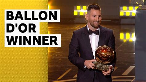 Ballon D Or Lionel Messi Wins Record Eighth Men S Ballon D Or