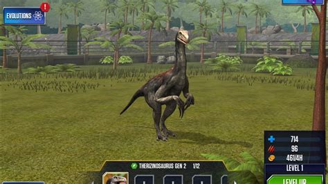 Therizinosaurus Gen Unlocked Jurassic World The Game Youtube