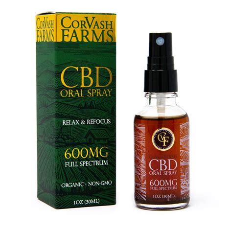 600mg Cbd Oil Spray Corvash Farms