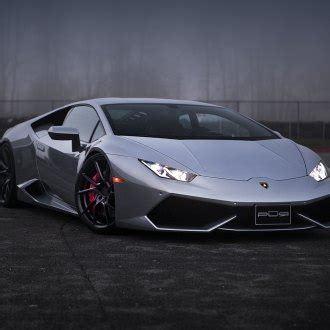 Mean Gray Lamborghini Huracan Gets Carbon Fiber Front Lip Carid