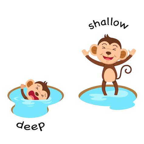 premium vector  words deep  shallow
