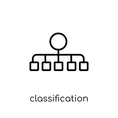 Classification Icon Trendy Modern Flat Linear Vector Classification