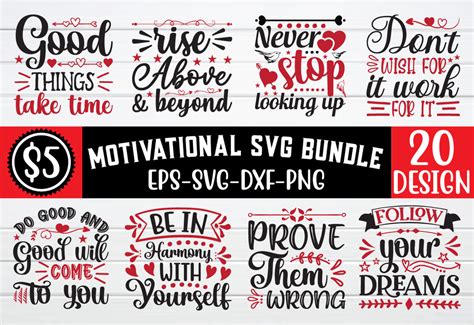 Motivational Quotes Svg Bundle Sofontsy So Fontsy