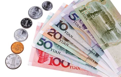 Chinese Currency Types Of Banknotes And Coins Stock Image Image Of