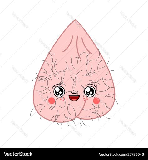 Scrotum Kawaii Cute Cartoon Funny Mans Balls Vector Image