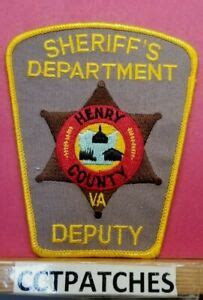 HENRY COUNTY, VIRGINIA SHERIFF (POLICE) SHOULDER PATCH VA | eBay