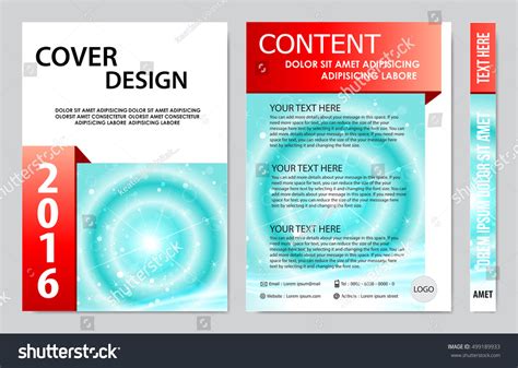 Brochure Design Template Vector Flyers Annual 库存矢量图（免版税）499189933