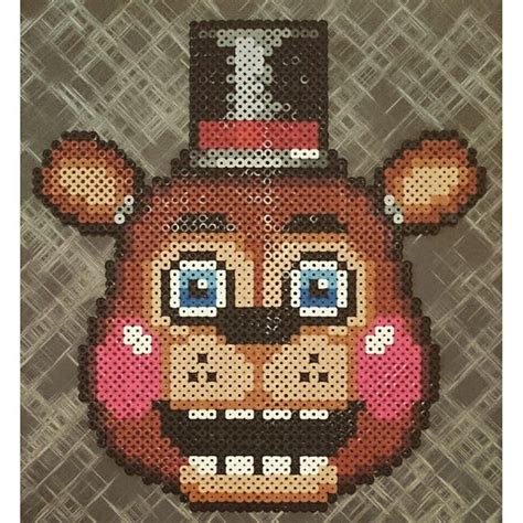 Fnaf Golden Freddy Perler Bead Pattern Bead Sprites Characters Fuse Images