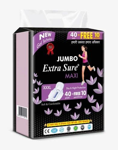 Jumbo Extra Sure Maxi Sanitary Pant Liner Pad Pack At Rs Pack