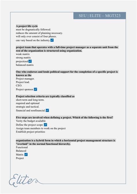 SOLUTION Mgt323 Midterm 2023 24 Studypool