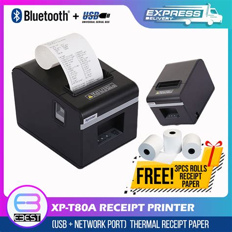 Xprinter Xp T A Mm Receipt Printer Thermal Usb Buetooth Free