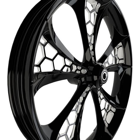 26 Inch Hive 3d Black Double Cut Harley Wheel Smt Wheels