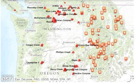 Map Of Idaho Fires 2015 Maping Resources