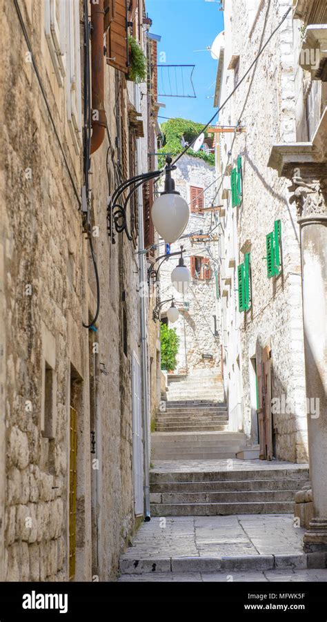 Architecture Of The Old Town Of Sibenik Croatia Stock Photo Alamy