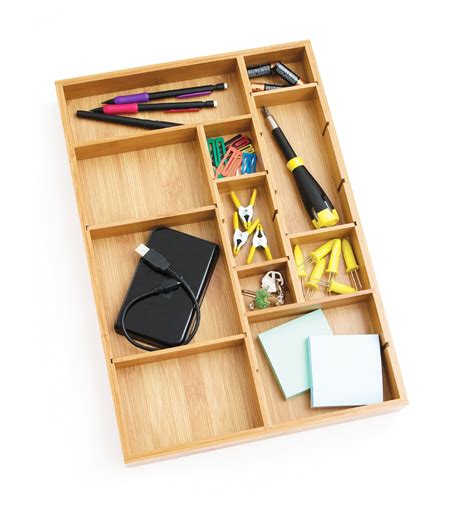 Bamboo Organizer With Removable Dividers Lipper International