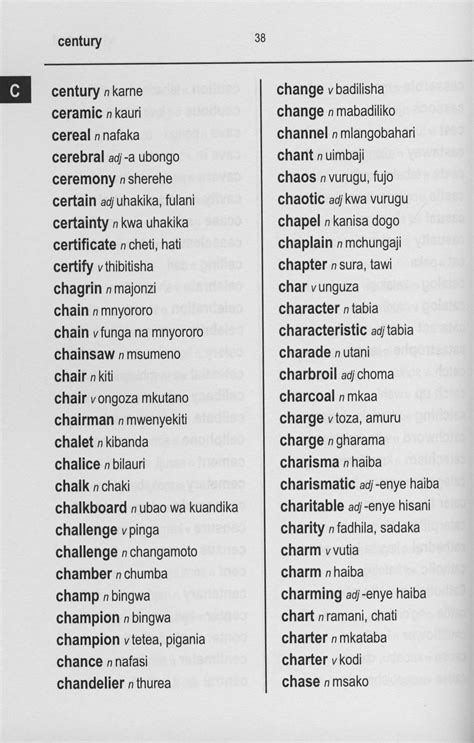 English Swahili Word To Word Dictionary BASIC ESL