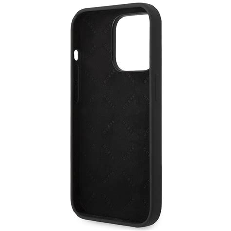 Калъф Guess, за iPhone 14 Pro Max, Силиконов, Винтидж, Златисто лого ...