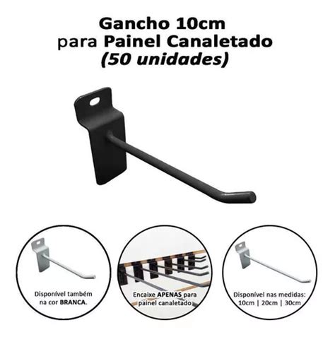 Gancho Para Panel Ranurado EcommiX Gancho Expositor De 10cm Para Painel