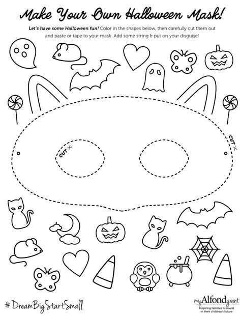 Free Printable Halloween Mask Diy My Alfond Grant