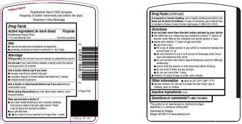 Polyethylene Glycol 3350 17gmserving Pwd 238gm Real Value Rx