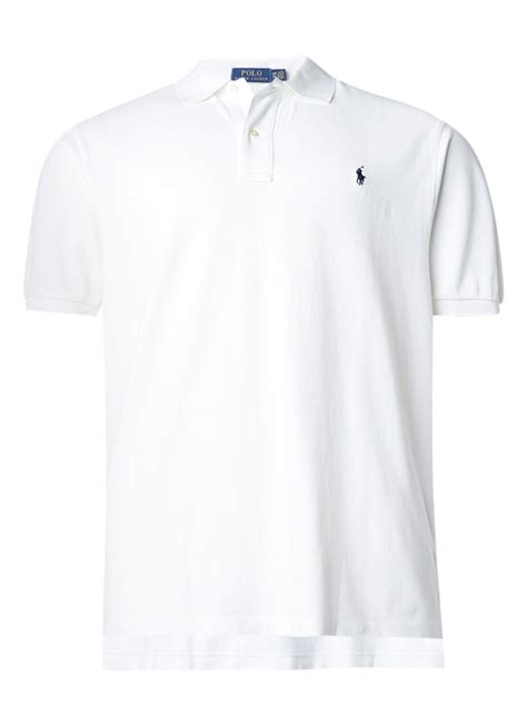 Ralph Lauren Polo Van Piqué Katoen Met Logoborduring • White • De Bijenkorf