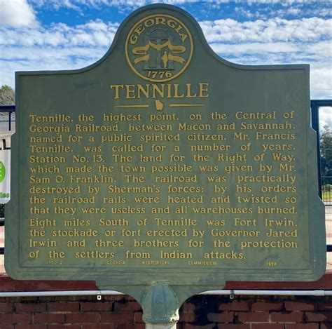 Tennille Historical Marker – Washington County Historical Society