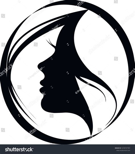 Beauty Salon Logo Girl Face Silhouette Stock Vector (Royalty Free) 1678737787 | Shutterstock