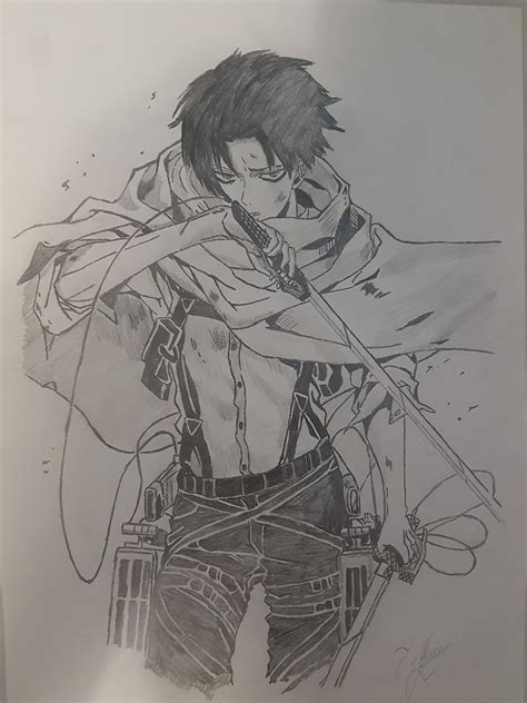 Levi Ackerman Pencil Drawing Images