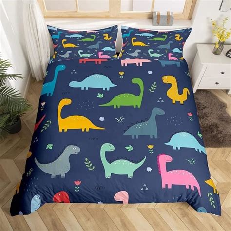 Housse de Couette 220x240 Enfant Dinosaure Parure de Lit Imprimée 3D