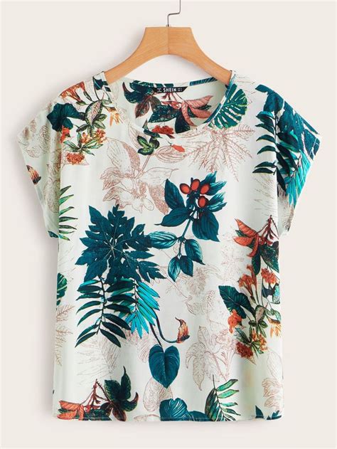 T Shirt Estampa Tropical Estampas Tropicais Blusas Femininas