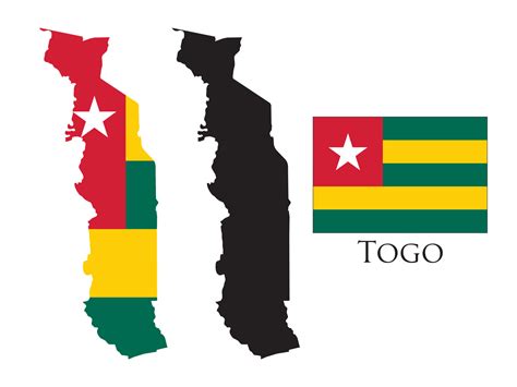 Togo Flag And Map Illustration Vector Vector Art At Vecteezy