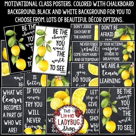 Modern Farmhouse Lemon Classroom Decor Theme Back To School Bulletin