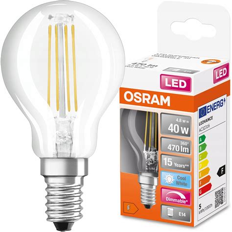 Żarówka LED E14 4 8W 40W 4000K ŚCIEMNIALNA OSRAM 2280158 62