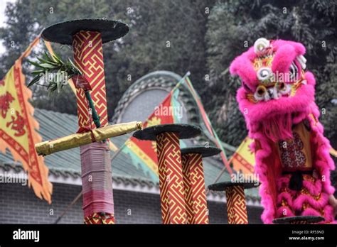 Lion Dance Is A Form Of Traditional Dance In Chinese Culture In Which