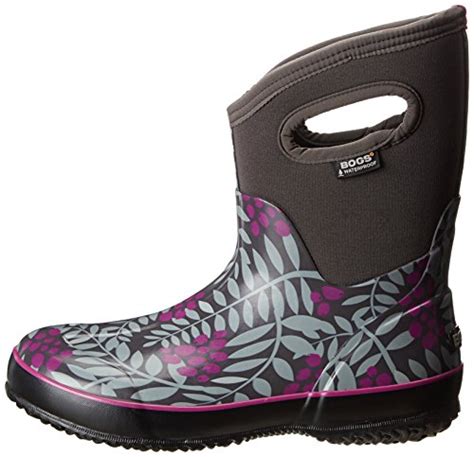 Bogs Women S Classic Mid Winterberry Waterproof Winter And Rain Boot Gray Multi 10 M Us Pretty