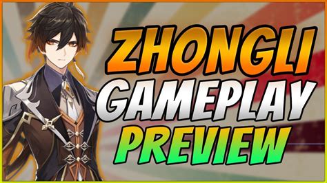 Zhongli Gameplay Preview Animations Abilities And Talents Genshin