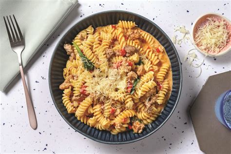 Creamy Beef Pork Fusilli Recipe Hellofresh