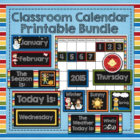 Classroom Calendar Printables - Calendar Templates