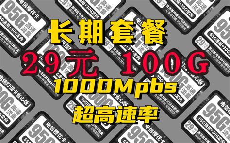 就离谱！电信长期套餐29元100g！电信流量卡测评反馈，用不完可结转，支持100 哔哩哔哩