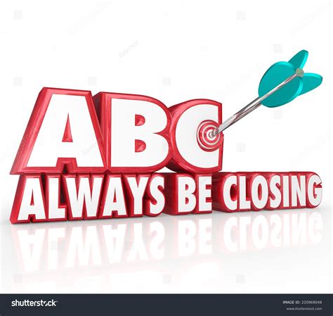 Abc Always Be Closing Words Red Stock Illustration 220969048 Shutterstock