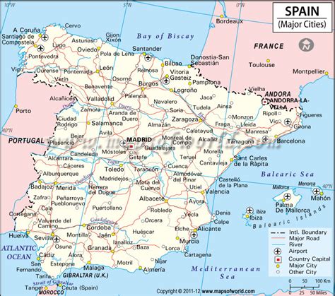 Cities in Spain | Map of Spain Cities