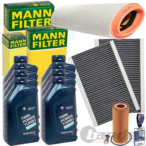 MANN FILTERSATZ INSPEKTIONSPAKET ORIGINAL BMW 5W30 FÜR 5er E60 E61 525d