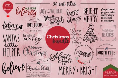 Christmas Holiday SVG Cut File Bundle Bundle · Creative Fabrica