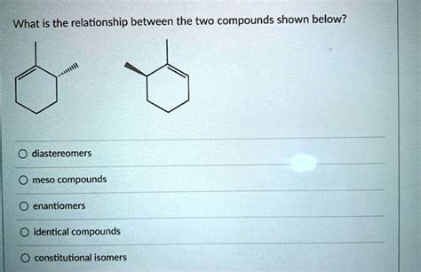 Solved What Is The Relationship Between The Two Compounds Shown Below