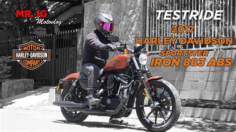 MOTOVLOG TESTRIDE 2017 HARLEY DAVIDSON SPORTSTER IRON 883 ABS Harley