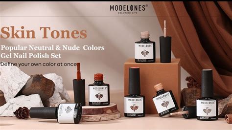 Modelones Gel Nail Polish Set Colors Nude Gel Polish All Seasons Skin Tones Pink Neutra Youtube
